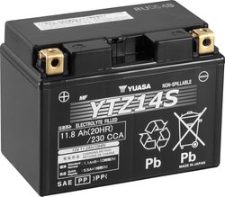 Akumulator motocyklowy Yuasa YTZ14S, kwasowo-ołowiowe, 12 V, 11.2 Ah