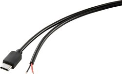 TRU COMPONENTSKabel zasilający USB-C™ z 2 otwartymi końcówkami kabli Kabel zasilający TRU COMPONENTS TC-8990604 1 szt.
