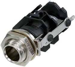 Złącze męskie jack 6,35 mm Rean AV RJ3VM-S-CON RJ3VM-S-CON, posrebrzany, złącze żeńskie do wbudowania pionowego, 1 szt.