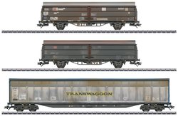 Wagon bagażowy Märklin 47349 H0 Zestaw 3 wagonów z przesuwaną ścianą firmy DB AG, MHI