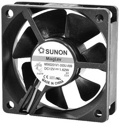 Wentylator osiowy Sunon SUNON DC-Axiallüfter Serie MB/EB 60x60x20mm, 12 V, 39.06 m³/h, (D x S x W) 60 x 60 x 20 mm