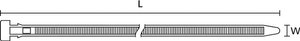 Opaska kablowa HellermannTyton CT203-PA66HS-BK 132-20360, 200 mm, poliamid 6.6, 50 szt.