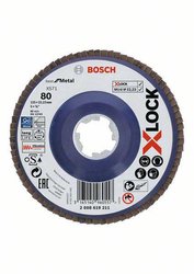 Tarcza szlifierska listkowa X571 Best for Metal, prosta, 125 mm, K 80, tworzywo sztuczne Bosch Accessories 2608619211 1 szt.