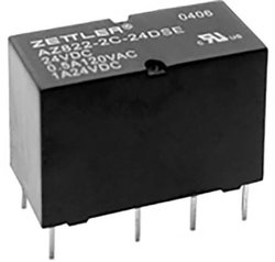 Przekaźnik drukowany Zettler Electronics AZ822-2C-24DSE, monostabilny, 1 cewka, 220 V/DC, 250 V/AC, 2 A, 1 szt.