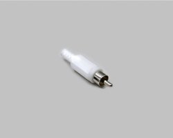 Złącze męskie RCA/Cinch BKL Electronic 1107015, niklowany, złącze męskie proste, 1 szt.