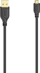 Kabel USB Hama, USB 2.0, Złącze męskie USB-A, Złącze męskie USB Micro-B, 0.75 m