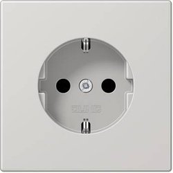 Gniazdo z uziemieniem Jung LS1520LG szary