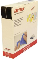 Taśma rzepowa do przyklejania na gorąco element z pętelkami i haczykami (D x S) 25000 mm x 30 mm czarny FASTECH® B30-SKL999925 25 m