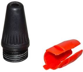 Tuleja zaciskowa z tulejką do kabli o dużych średnicach (4 - 5 mm) Mocowanie kabla Rean AV BRT-L  1 szt.