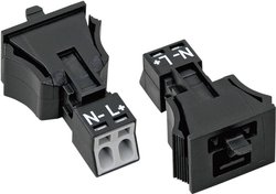 wykonanie Snap-In 2-bieg., czarny WAGO 890-712 wtyk 1 szt.