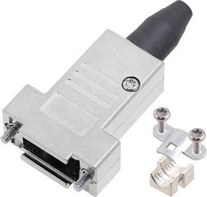 Obudowa złącza D-SUB encitech DTSL09-RG-SJS-T-K 6560-0217-31, metal, 180 °, 1 szt.
