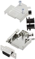 Zestaw listew żeńskich D-Sub TRU COMPONENTS TCD45ZK09HDS15K 7708956, rzędy: 3, styki: 15, 45 °, 1 szt.