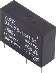 Przekaźnik drukowany AFE BJS-SS-124LM 1405631, monostabilny, 1 cewka, 250 V/AC, 5 A, 1 szt.