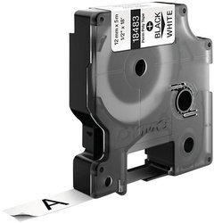 Taśma do nadruku DYMO S0718210, 12 mm x 5.5 m, Kolor taśmy: biały / Kolor nadruku: czarny