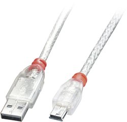 Kabel USB LINDY LINDY USB 2.0 Kabel A/Mini-B 1m, USB 2.0, Złącze męskie USB-A, Złącze męskie USB Mini-B, 1.00 m