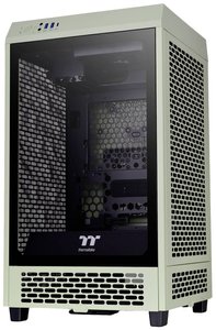 Thermaltake The Tower 200 Mini Tower Obudowa do komputera  jasnozielony z 2 wentylatorami, z okienkiem, z filtrem przeciwkurzowym
