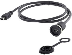 Złącze męskie USB encitech 1310-1011-04, USB Mini-B, 2.00 m, 1 szt.