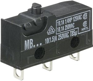 Mikroprzełącznik MBF5A 250 V/AC 10 A 1 x wł/(wł) Hartmann  chwilowy 1 szt.