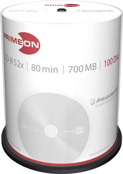 PRIMEON CD-R 700MB 52x Silver Protect Disc 100 pudełek na ciasto  CD-R 80 Primeon 2761103 100 szt.
