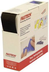 Taśma rzepowa do przyklejania na gorąco element z haczykami (D x S) 10000 mm x 50 mm czarny FASTECH® B50-SKL01999910 10 m