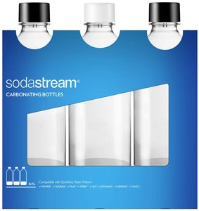 Sodastream Butelka PET Carbonating Bottless 3x 1l czarny, biały