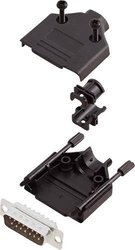 Zestaw listew męskich D-Sub encitech DTPK-P-15-DBP-K 6355-0032-02, rzędy: 2, styki: 15, 180 °, 1 zest.