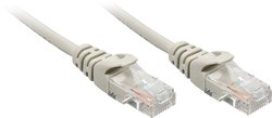 Kabel LAN LINDY 48372, 1 szt., RJ45, CAT 5e, U/UTP, 50.00 m, szary
