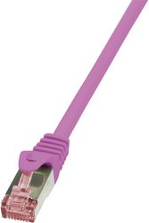 Kabel LAN LogiLink CQ2049S, 1 szt., RJ45, CAT 6, S/FTP, 1.50 m, różowy