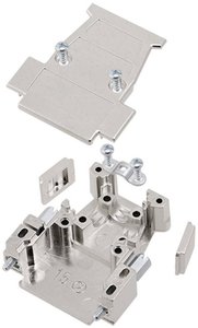 Obudowa złącza D-SUB encitech D3PK15-M-SJS-K 1260-0105-02, tworzywo sztuczne, metalizowane, 1 szt.