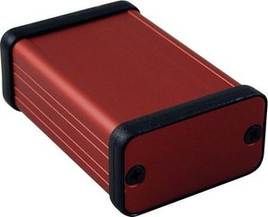 Obudowa profilowa Hammond Electronics, aluminium, czerwony, (D x S x W) 60 x 45 x 25 mm, 1 szt.