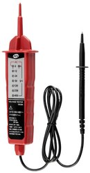 Próbnik napięcia z 7-poziomowym wyświetlaczem LED 6 - 400V czarno-czerwony Próbnik napięcia REV LED 6-400V rt