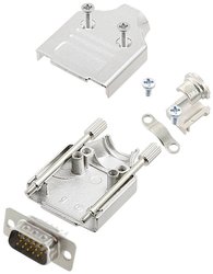 Zestaw listew męskich D-Sub encitech MHDM-09-HDP15-W-K 6355-8059-01, rzędy: 3, styki: 15, 180 °, 1 szt.