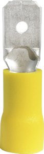 Wtyk płaski 3912S, częściowa izolacja PCW, 6.3x0.8 mm, 4-6 mm2, żółty
