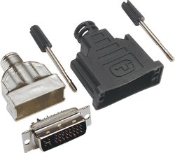 Złącze DVI 0908000 BKL Electronic 0908000 złącze męskie proste Ilość styków: 25  srebrny 1 szt.