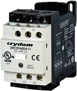 Stycznik do silnika Crydom DRC3P48D400R DRC3P48D400R, 24 V/DC, 24 V/AC, 4.8 A, 1 szt.