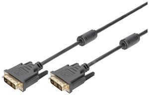 Kabel DVI Digitus AK-320100-020-S, ze złączem śrubowym, z rdzeniem ferrytowym, 2.00 m