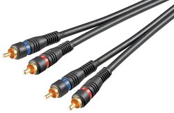 Kabel audio stereo Goobay podwójnie ekranowany 2x cinch 1.5m