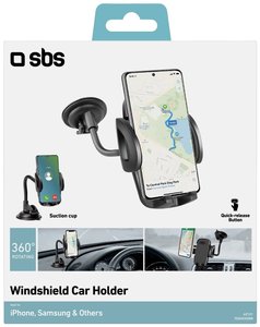 Elastyczne ramię uchwytu samochodowego na telefon komórkowy Uchwyt samochodowy na telefon sbs mobile TE0UCH20W 1 szt.