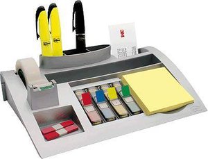 Post-it Desk Organizer C50 7000062207  Ogranizer biurkowy srebrny (metaliczny) Ilość przegródek: 7