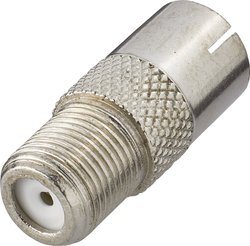 Adapter F-coax [złącze żeńskie F - złącze żeńskie antenowe 75 Ω] srebrny Renkforce