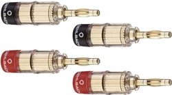 Złącze męskie głośnikowe Oehlbach 3020 3020, złocony, złącze męskie proste, 4 szt.