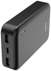 Zasilacz „Pocket 10”, 10000mAh, wyjścia: 2x USB-A, antracyt Powerbank Hama Pocket 10 10000 mAh  LiPo