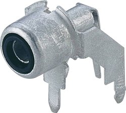 Złącze męskie RCA/Cinch TOBU 3 Hirschmann 930 092-000 złącze żeńskie do wbudowania poziomego Ilość styków: 2  srebrny 1 szt.