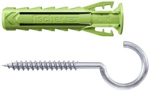 Kotwa rozporowa fischer SX Plus Green 6 x 30 RH z okrągłym hakiem Kołek ekspansywny Fischer SX Plus Green 567870 6 mm 4 szt.