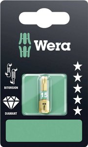 Bit Torx T 15 Wera 867/1 BDC SB SiS 05134375001 D 6.3 1 szt.