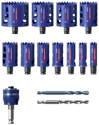 Zestaw otwornic EXPERT Tough Material, 20/22/25/32/35/40/44/51/60/64/76 mm, 14 szt. Zestaw otwornic Bosch Accessories EXPERT Tough 2608900447  14 szt.