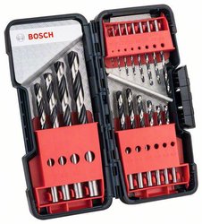 Zestaw wierteł krętych do metalu HSS PointTeQ, DIN 338, 18-częściowy ToughBox Zestaw wierteł krętych do metalu Bosch Accessories 2608577350 1 zest.