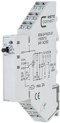 Moduł sprzęgający KRA-S-F10/21-21, 2 zestyki przełączne, 24 V AC/DC Moduł sprzęgający Metz Connect 11070713, 1 szt.