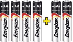 Baterie alkaliczne AAA Energizer Max, 4 + 2 gratis Bateria AAA/R03 Energizer Max 4+2  1.5 V 6 szt.