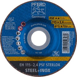 Tarcza tnąca wygięta PFERD PSF STEELOX 61740326 115 mm 25 szt.